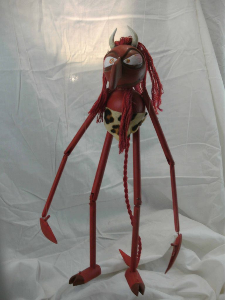 Demon wooden string puppet