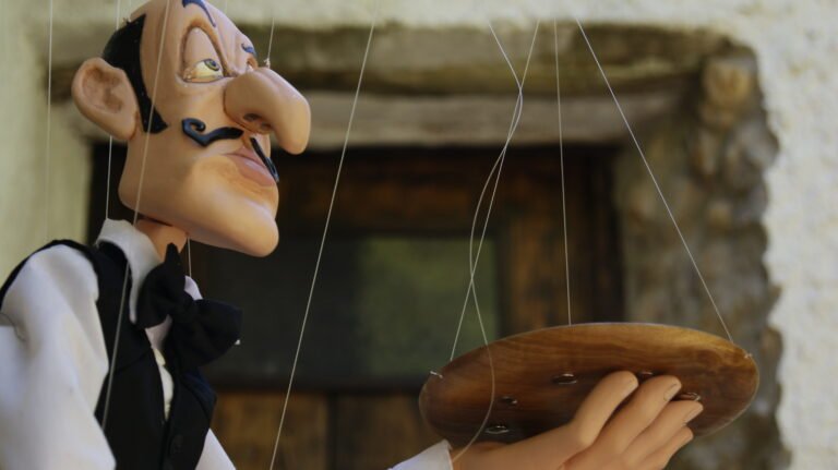 French waiter marionette